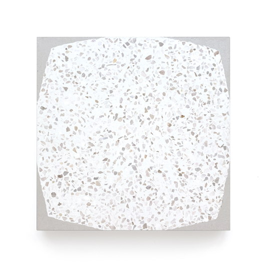 TV Star (8" x 8") Terrazzo White/Wolf Grey
