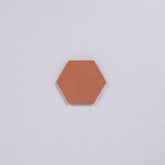 Natural Handmade Terracotta: Hexagon (4") Natural Red