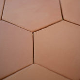 Natural Handmade Terracotta: Hexagon (8") Natural Red