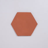 Natural Handmade Terracotta: Hexagon (8") Natural Red