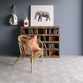 Oiseau Hexagon  (8" x 9") Wolf Grey/Warm White