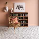 Oiseau Hexagon  (8" x 9") Warm White/Black