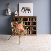 Oiseau Hexagon  (8" x 9") Terrazzo White/Honey