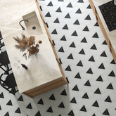 Peak Hexagon  (8" x 9") Warm White/Black