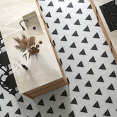 Peak Line Hexagon  (8" x 9") Warm White/Black/Grey