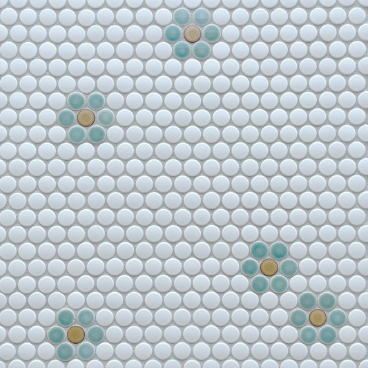 Penny Round Daisy Patch (12" x 12") Lily Matte