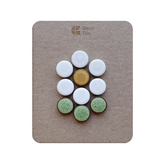 Penny Round Daisy Patch (12" x 12") Lichen