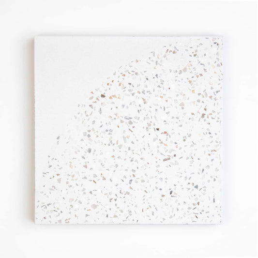 Canoe (8" x 8") Terrazzo White/Warm White