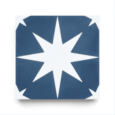 Midcentch (8" x 8") Navy/Warm White