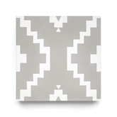 Aztechno (8" x 8") Wolf Grey/Warm White