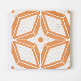 Super Star (8" x 8") Terrazzo White/Basic Pumpkin