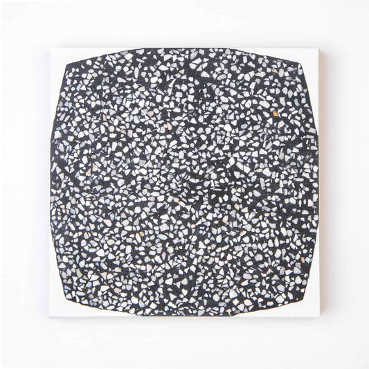 TV Star (8" x 8") Terrazzo Black/Warm White