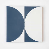 Hourglass (8" x 8") Navy/Warm White