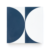 Hourglass (8" x 8") Navy/Warm White