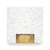 Highrise (8" x 8") Terrazzo White/Brass