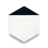 Peak Hexagon  (8" x 9") Warm White/Black