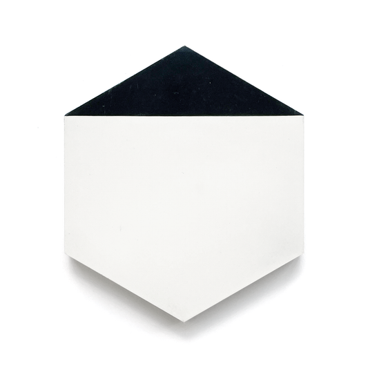 Peak Hexagon  (8" x 9") Warm White/Black