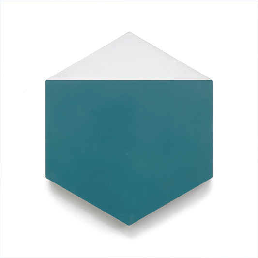 Peak Hexagon  (8" x 9") Peacock/Warm White