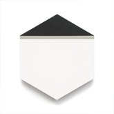Peak Line Hexagon  (8" x 9") Warm White/Black/Grey