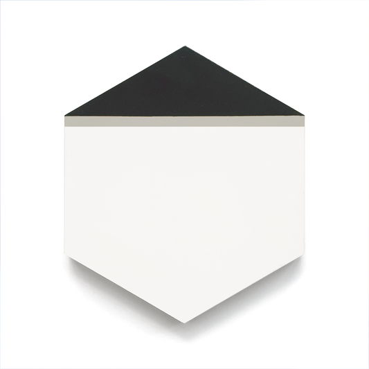 Peak Line Hexagon  (8" x 9") Warm White/Black/Grey