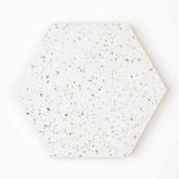 Field: Hexagon  (8" x 9") Terrazzo White