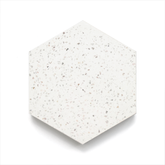 Field: Hexagon  (8" x 9") Terrazzo White