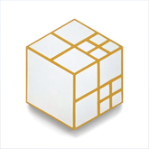 Gleaming Cube Hexagon  (8" x 9") Warm White/Yellow