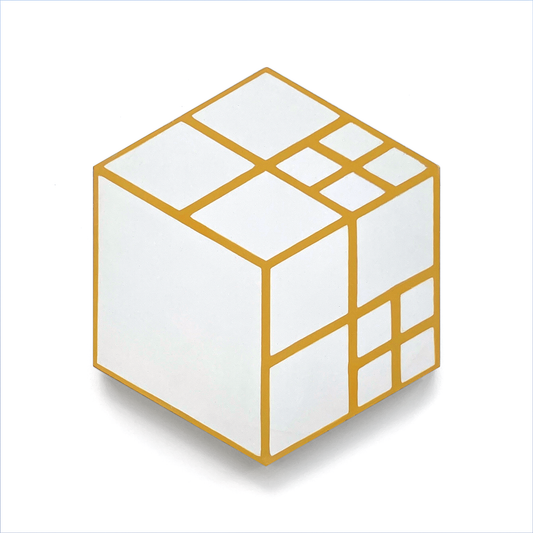 Gleaming Cube Hexagon  (8" x 9") Warm White/Yellow