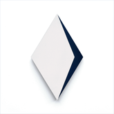 Boomerang Diamond  (6" x 10") Warm White/Navy