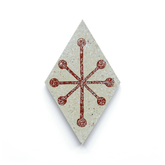 Nelson Star Diamond  (6" x 10") Terrazzo Sand/Terrazzo Cherry