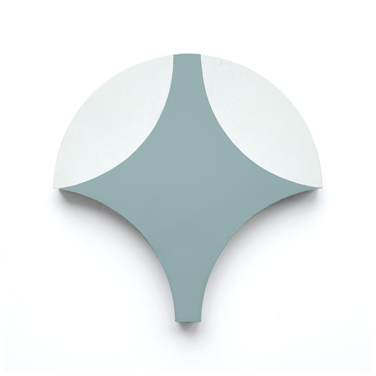 Sea Cirque Fan (8" x 8") Warm White/Sage