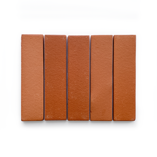 Natural Handmade Terracotta (2" x 8") Traditional Red