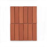 Natural Handmade Terracotta (2" x 8") Traditional Red