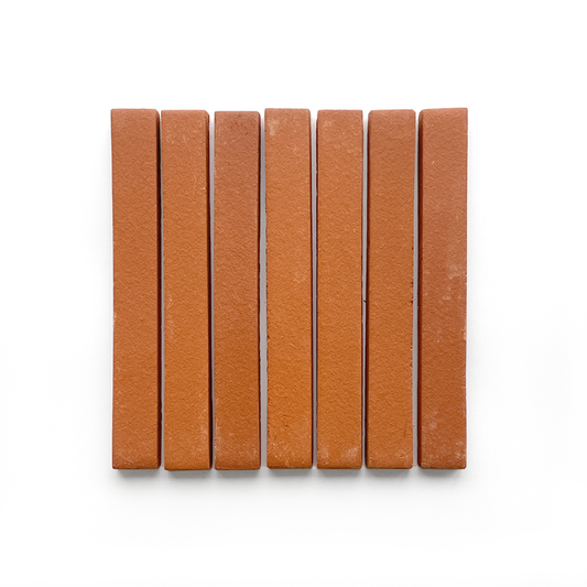 Natural Handmade Terracotta (1" x 8") Traditional Red