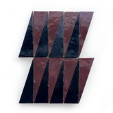 Zellige Triangles (2" x 6") Black and Wild Plum