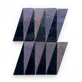 Zellige Triangles (2" x 6") Black and Haskap Berry
