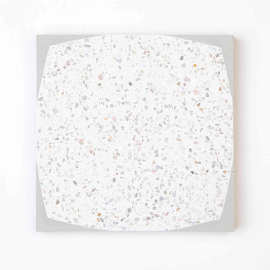 TV Star (8" x 8") Terrazzo White/Wolf Grey