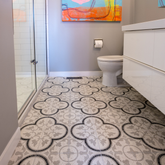 Guy La Fleur (8" x 8") Terrazzo White/Wolf Grey/Black