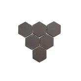 Natural Handmade Terracotta: Hexagon (4") Belgian Black