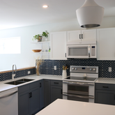 Meander (8" x 8") Navy/Warm White