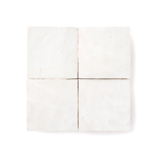 Zellige (4" x 4") Snow White